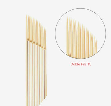 Agujas Microblading - Pack de 5 - Efecto Pixel de 15 puntas